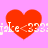 Four red heart shapes on a pink background with white text reading "joke<333" overlaid, each heart slightly pixelated and positioned in a