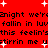 Red background with black text repeating 'tonight we're fallin in luv this feelin's stirrin me up' and white starbursts scattered throughout.