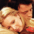 A split-frame contact sheet showing a pixelated romantic couple on the left and green text logo on the right, with visible animation frame differences in facial expressions.