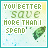 Pixelated graphic with green text reading "YOU BETTER save MORE THAN I SPEND" and a pixelated green leaf on light blue background.