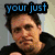 A pixelated image with text overlays showing two versions of a person and a smaller image of two people below, with text reading 'your just', 'jealous that', and 'joe's mine'.