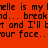 Red background with black pixelated text repeating 'helle is my helle is my' and 'breakid... break' with white rectangular overlays obscuring parts of the text.