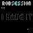 Pixelated text displays 'ROBSESSION' and 'I HAVE IT' in repeated patterns with cyan highlights on black background.