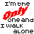 A 4x4 contact sheet of a 48x48 animated buddy icon showing sequential color variations of the text "I'm the only one and I walk alone" across 15 frames with consistent pixelated font style.