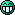 Pixelated teal and black icon with wide eyes, a large mouth showing three teeth, and small square pupils on a gray background.
