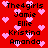 Red background with pink pixel hearts and repeated black text listing names The4girls, Jamie, Ellie, Kristina, Amanda in vertical