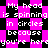Pixelated text on a pink and black checkered background with repeated phrases.