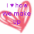 Four red heart shapes with purple text reading 'I ❤️ how we make Up', 'Code Names For guys', 'so that Nobody Knows', and 'What We're Talking About' arranged in a