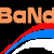 Pixelated text and rainbow stripes on black background with gray , showing partial words 'BaNd', 'GeEk', 'AnD', 'pRou' in orange, blue, green, and green colors