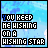 Pixelated text on a blue watercolor background cycles through color variations of 'YOU KEEP ME WISHING ON A WISHING STAR'