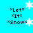 Pixelated blue background with white snowflakes and black text reading "*Let* *It* *Snow*" in two identical vertical
