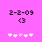 Pixelated icon with pink background showing date text, heart symbol, and five flower-like shapes in white and light purple.