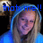 Pixelated image of a person with long hair wearing a blue hooded garment, overlaid with blue text reading 'thats me!!' against a dark background.