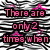 Pink text and stars on a black-and-white striped background with pixelated texture.