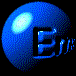 Blue spherical icons with glossy highlights display partial text fragments of 'Email' across a black background, arranged in a pattern