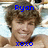 Two side-by-side pixelated images of a person with curly brown hair, blue text above and below each image.