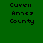 Green background with pixelated text "Queen Annes County" in black, with yellow highlighting on different text segments across frames.