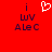 Red background with dark blue text and a white pixelated heart symbol above the text.