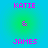 Pixelated text displays 'KATIE', '&', 'JAMES', and 'KATIE' in bright pink on a blue-green gradient background.