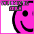 six identical pixelated smiley faces with pink outlines and black eyes, each paired with text reading "YOU MAKE ME SMILE" in dark gray block letters