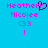 Pixelated text 'Heatherr Nicolee <33 !' in bright pink on cyan background with a dark blue heart symbol replacing the second 'r' in 'Heatherr'.