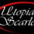 Animated icon with silver cursive text 'Lliopid Scarle' inside red oval outline on black background, showing motion blur in red oval.