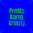 Blue background with green text reading "Pretty. Dang. Snazzy." repeated in a pattern, scattered small white dots across the field