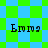 Four identical pixelated text instances of 'Бюро' on a blue and green checkered background with varying square arrangements.