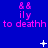 Blue background with repeated pink text 'ily to deathh' and white star-like symbols in a pattern
