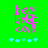 Pixelated pink text 'hey beth doll' on bright green background with blue and light blue star shapes below.