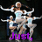 Four- shows dancers in motion with text overlays: purple "Just," black-and-white "Shut up...", blue "And DANCE!" and empty gray