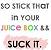 Pixelated static image of text-based buddy icon with layered phrases and color accents on white background.