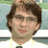 A 48x48 pixel buddy icon featuring a split composition with a person on the left and green text on a dark background on the right, displayed as part of an animated contact sheet.