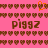 Pixelated brown hearts on pink background with orange outline around one heart and "piggz" text below.