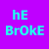 A static contact sheet of a pixel art animation frame showing text and a cartoon character on a purple background with cyan borders.
