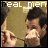 Animated contact sheet showing a man applying makeup with changing text overlays across frames.