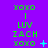 Green text on purple background reads XOXO, I, LUV, ZACH, XOXO with small blue symbols changing across frames.