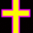 A static image with a yellow cross on black background and yellow text on yellow background.