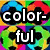 Colorful soccer ball icons with black spots arranged in a , overlaid with white text reading 'color-ful balls like the rain-bow' on a gray background