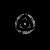 A grayscale spiral pattern with concentric rings fading from dark to light, centered on a solid black background.
