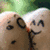 Two hands form a heart shape with fingers, one hand has 'OM' written on it; text overlays change from blank to "I love u" then "Me too".