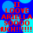 Red text on blue background with light blue circles; repeated phrases 'II LOOVE ARIELLA SOOOO MUCH!!!!!!' in pixelated font.
