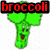Animated pixel art icon featuring a broccoli character, Stewie Griffin from Family Guy, and a skull with 'die!!!' text.