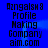 Blue background with repeated black text reading 'Aangalsn 8 Profile Making Company aim.com' in two , showing slight pixel variations between frames