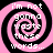 Four identical pink and black spiral patterns with white text reading "i'm not gonna waste these words..." arranged in a