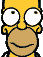 Yellow-skinned cartoon character with large white eyes and brown mouth in multiple expressions on gray background.