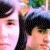 'PANIC! AT THE Disco' text variations with colored outlines on a black background, featuring a small photo strip at the top showing four people