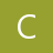 A white pixelated letter C on a solid olive-green background with no additional elements or text.