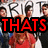 A 4-frame animated contact sheet showing a group of people holding signs with 'RIP' text and large red-and-black text reading 'THAT'S WHAT YOU GET'.