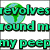 Green pixelated text with a globe icon appears in multiple on a white background, showing repeated phrases and partial words
